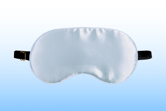 Маска для сна Somia х Ayris Silk, цвет серебристо-голубой