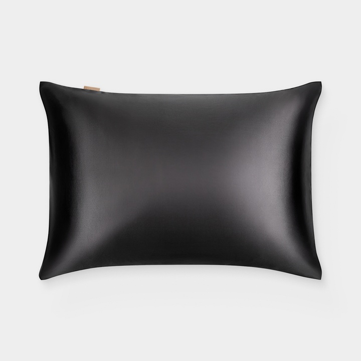 Наволочка 50х70 из натурального шёлка, цвет глубокий черный